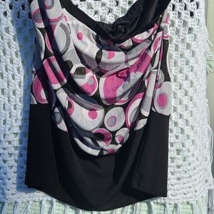 Lane Bryant Size 18/20 Black, Gray, and Purple Shimmer Tube Top